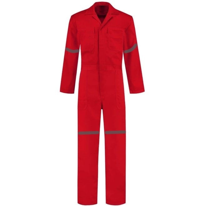 Overol Industrial Rojo 100% algodón Con Reflejante