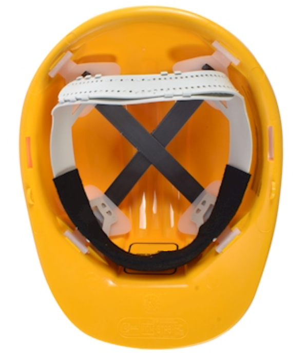 Casco de seguridad industrial color amarillo