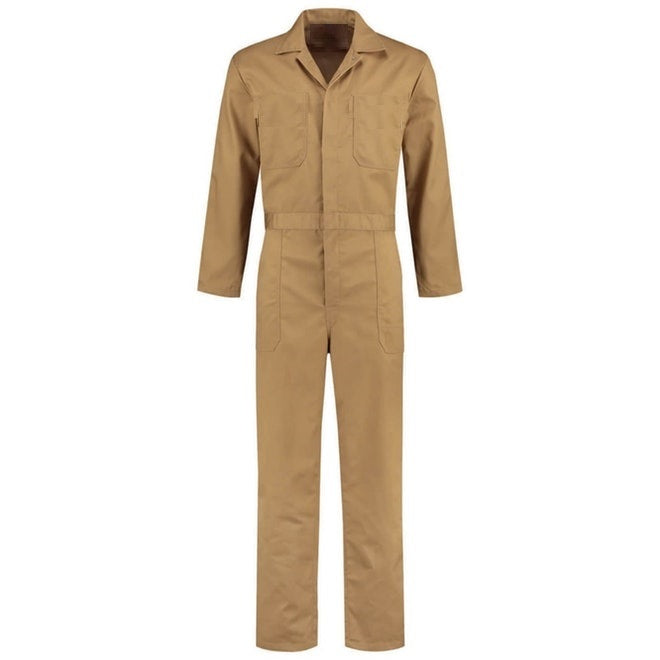 Overol Industrial Beige 100% algodón Sin Reflejante