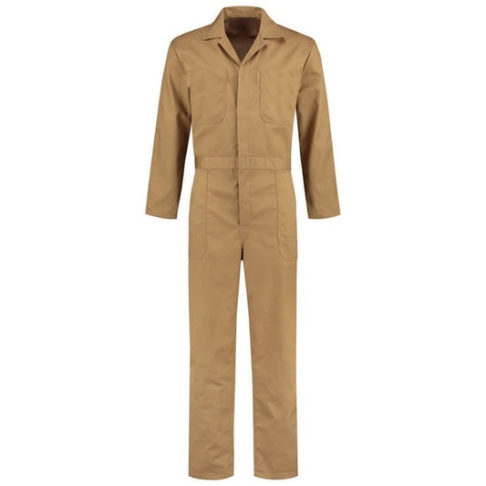 Overol Industrial Beige 100% algodón Sin Reflejante