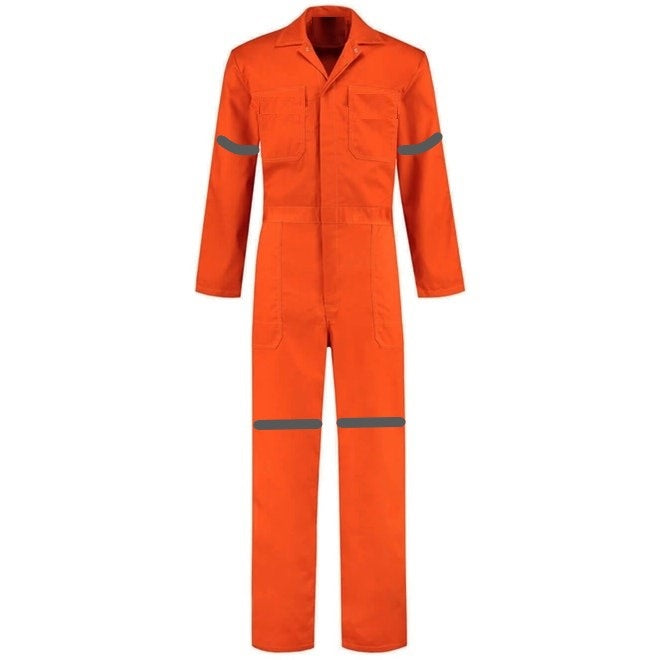 Overol Industrial Naranja 100% algodón Con Reflejante