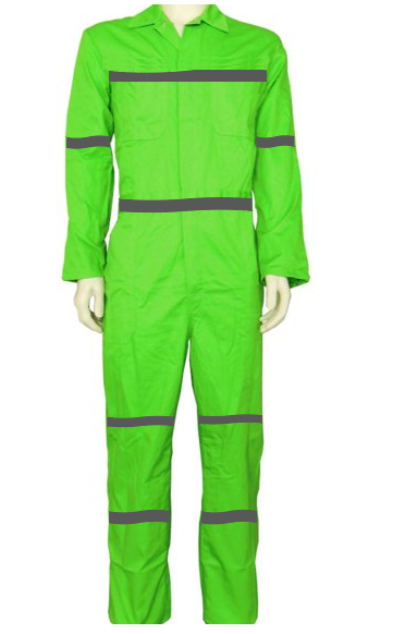 Overol Industrial Verde 100% algodón Con Reflejante