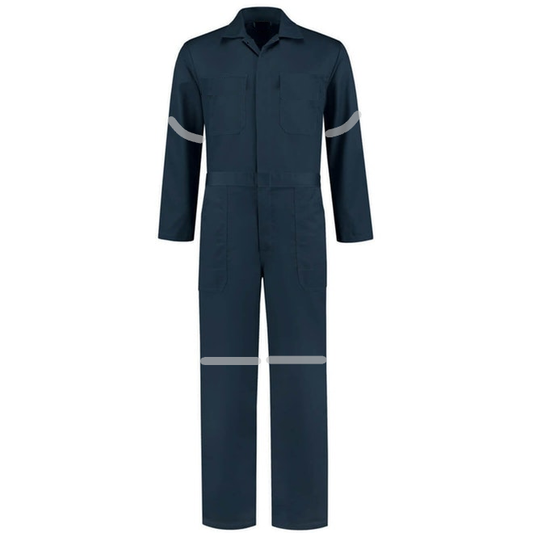 Overol Industrial Azul Marino 100% algodón Con Reflejante